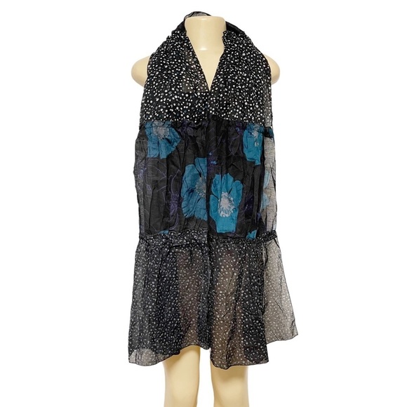 Unique Fashion Ladies Lightweight Scarf Floral Multicolored Rectangle Wrap Shawl - Picture 2 of 6